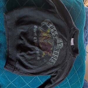 Kids Black Graphic Sweatshirt